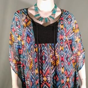 Simplicity Multicolor Geometric Blouse